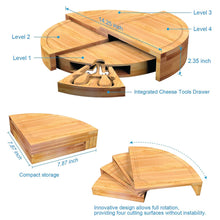 Load image into Gallery viewer, Premium Bamboo Cheese Board Set