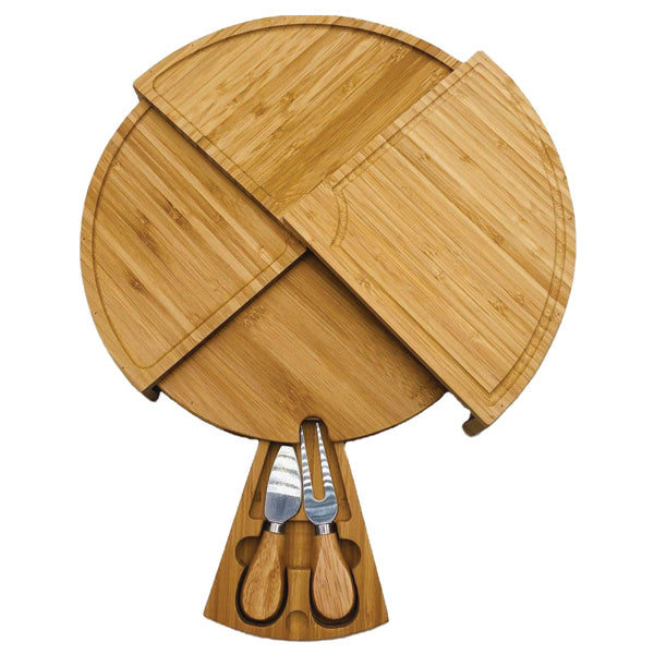 Premium Bamboo Cheese Board Set