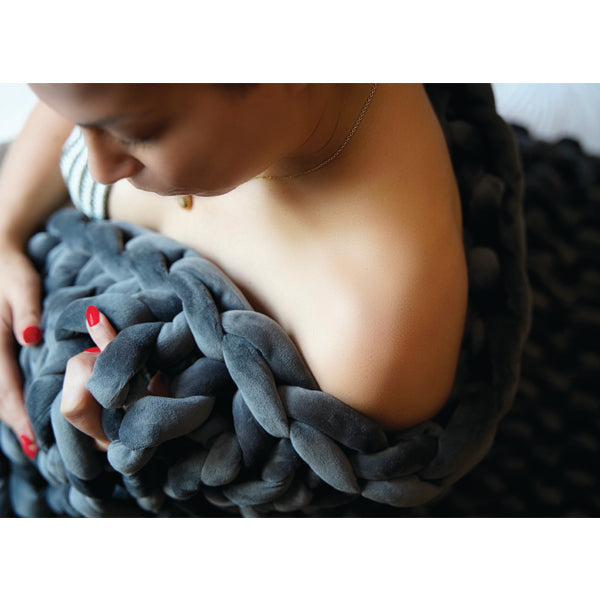 Weighted Chunky Knit Throw Blanket