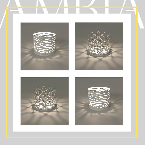 Ambia Collection Assorted Bundle of Silver & Zebra White